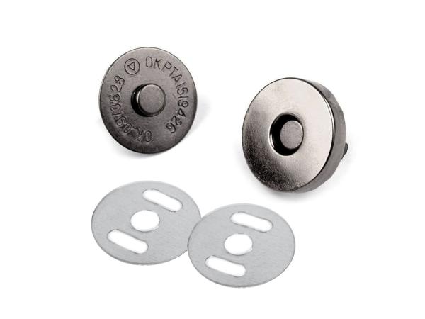 Taschenverschluss Magnetisch Ø18mm Nickel schwarz